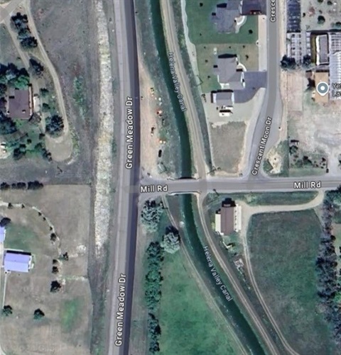 image of aerial view of bridge closure area